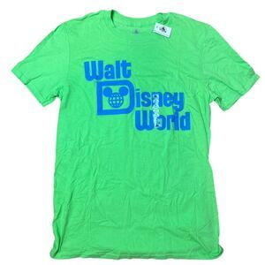 Walt Disney World T-Shirt Womens S Neon Green Bright Colorful